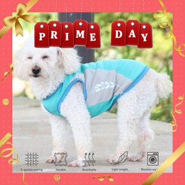 Lightweight Dog Cooling Vest, Safe Breathable Sun-resistant Dog T-Shirt, UV Protection, Cooling Dog Jacket with Reflective Stripes for Spring and Summer, for Small to Medium Dogs