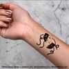 4 x 'Comedy and Tragedy Masks' Temporary Tattoos - Water