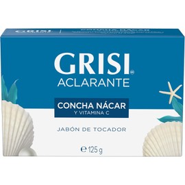 Grisi, Jabón en barra Concha Nácar, Jabón aclarante con vitamina C, Jabón en barra solido, 125g