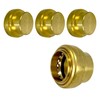 PROCURU 4-Pack 1.25-Inch PushFit End Cap, Push-to-Connect Brass Plumbing Fitting