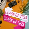 PANBINN Class of 2025 Sash, Hot Pink Finally Graduated Sash