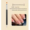 Metallic Nail Art Brushes Set, 6Pcs Double-Ended Thin Detail Art