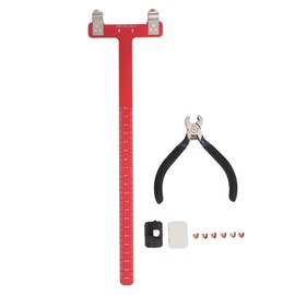 Bow String Nocking Points Pliers Strings Knock Set Precise Measurement Ocation T Shape Bow Square with Brass Buckles Arrowhead Red