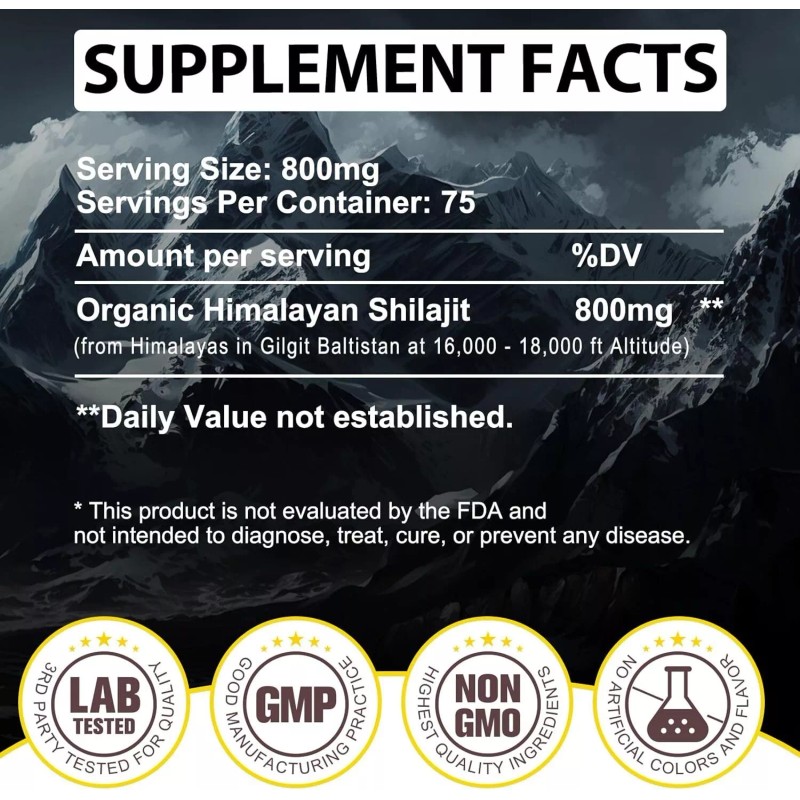 Acentiallabs Pure 100% Himalayan Shilajit, Soft Resin, Organic, Extremely Potent,