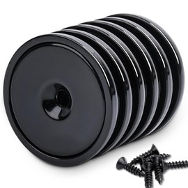 32MM Strong Magnet Heavy Duty,6Pack Super Strong Neodymium Cup Magnets with Screw for Wall Mounting,1.41Inch Rare Earth Magnets With Strong Countersunk Holes for Industrial