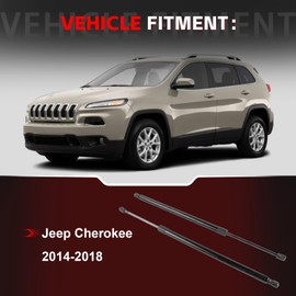 Set of 2 Tailgate Rear Liftgate Lift Supports Shock Struts Compatible with Jeep Cherokee 14 to 19 Liftgate Supports W/O Power Gate 68103066AA