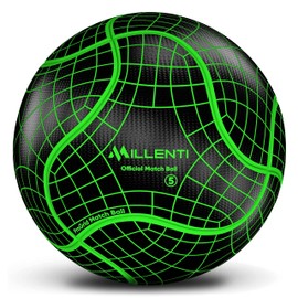 Millenti Soccer Balls Size 5 - Reverse Bend It Soccer Ball, Training Ball, Curving Ball with High-Visibility, Easy to Track Designs, Black/Green, SB0905G