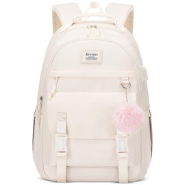 KROSIAS School Backpack for Teen Girls, 15.6 Inch College Backpack Elementary Middle High School Bag Large Cute Bookbags, Lightweight Laptop Backpacks Casual Daypack Kids Book Bag for Women Students
