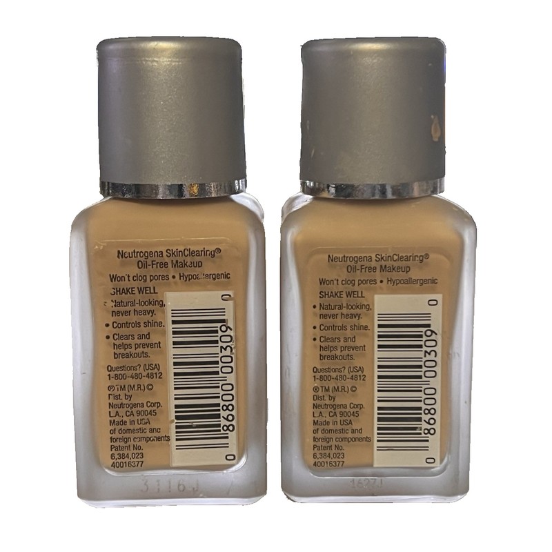 Neutrogena SkinClearing Oil-Free Makeup, Natural Look, 100 Toasted Honey