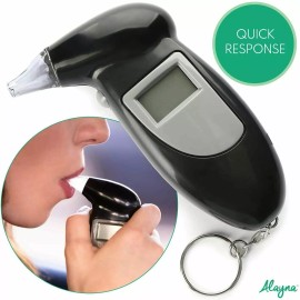 Alayna Portable Breathalyzer to Test Alcohol - Professional Grade Accuracy -On Keychain