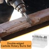 EUZUXU 10 Pieces Carbide Burr Set, Carbide Burrs with Double