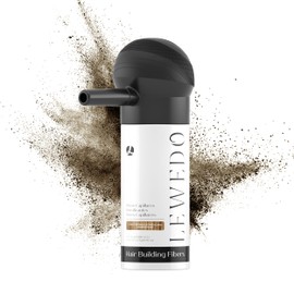 LEWEDO Hair Building Fibers 25G with Precision Spray Applicator - Electrostatic Adsorption for Instant Thicker Hair, Waterproof & Natural Look, Suitable for Men & Women​ (Light brown)