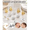 DAWZMR 12 Pairs Earring Backs for Droopy Ears, Secure Earring