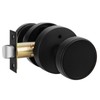 goldenwarm 1 Pack Black Interior Door Knobs, Zinc-Alloy Heavy Duty