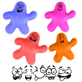 MR SPLATMAN, Bendy, Stretchy, Squishy, Stress Relief Toy, Your Anxiety and Tension Reduction Companion, Throw it Against the Wall or Ground and it'll Reshape, with Fun Graphic Faces (Assorted, 2 Pack)