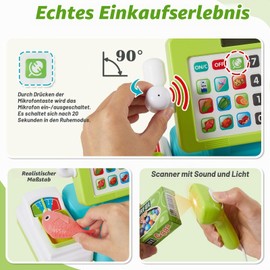 LINFUN KIDS Toy Cash Register Children with Scanner and Sound from 3 4 5 Years
