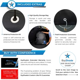 EzyShade EzyShade 10-Layer Truck Cover Waterproof All Weather. See Vehicle Size-Chart for Accurate Fit. Outdoor Pickup Truck Covers - Silverado F150 RAM 1500. Sun Snow Rain. Black, Size T4 (See Size Chart)