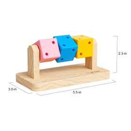 Wenriko Hamster Enrichment Toys, Hamster Chew Toys, Wooden Hamster Cage Accessories, for Syrian & Dwarf Hamsters, Gerbils, Rats