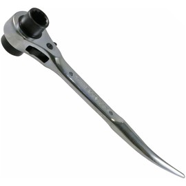 SUN UP Double Ended Ratchet Wrench, Curved Type, Shino Included, 0.7 x 7.1 inches (17 x 19 mm)