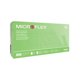 Microflex V28 Disposable XL Smooth Vinyl Gloves for Food Processing, Cleaning - Natural (Box of 100)