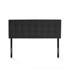 FURINNO Roanne Tufted Headboard, Queen, Black