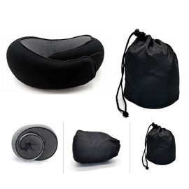 honitty Travel Neck Pillow, Memory Foam Airplane Travel Pillow, 360 Degree Comfort and Breathability, Washable Modal Cover,Stowable U-Shaped Pillow