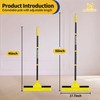18”Push Broom Brush for Floor Cleaning with 60” Long Handle