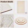 OLYCRAFT Macrame Coasters DIY Set Wooden Coaster Sets Round Macrame