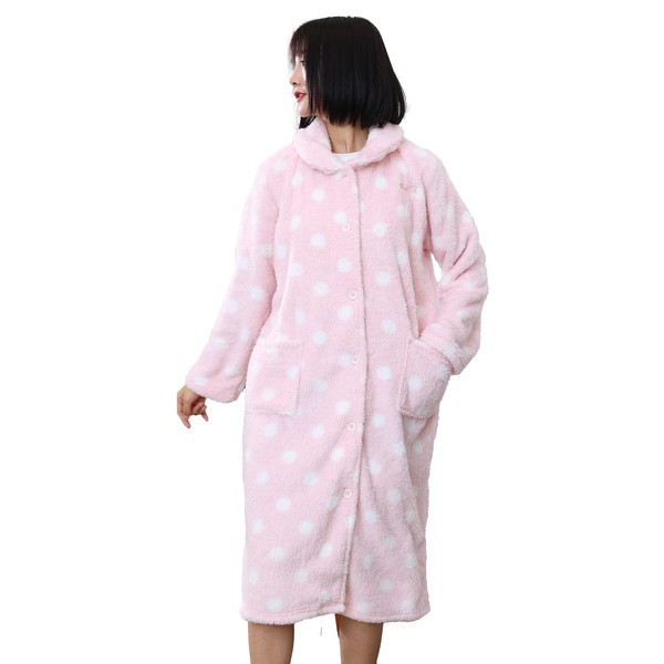 Home Way Bathrobe, Women's, Flannel, Microfiber, Thick, Wearable Blanket, Loungewear,