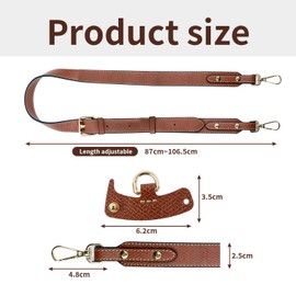 Leather Shoulder Strap Mini Bags, Pliage No-Punch Transformation Accessories, Adjustable Women's Carry Strap for Longchamp Women, Carry Strap for Longchamp Strap Bags, Bag Straps for Changing, 105 cm,