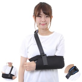 Cadi Arm Holder, Arm Hanging, Supporter, Arm Leader, Arm Sling, Triangular Width, Fracture Arm, For Adults, Kids, Unisex, Left & Right Band, Black (Kids)