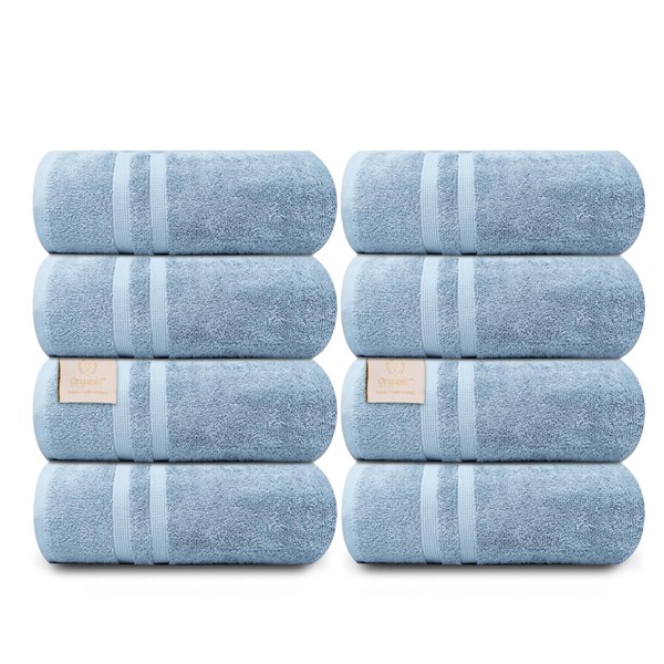 Organix Oversized 8 Piece Soft Bath Sheets Towels 550 GSM