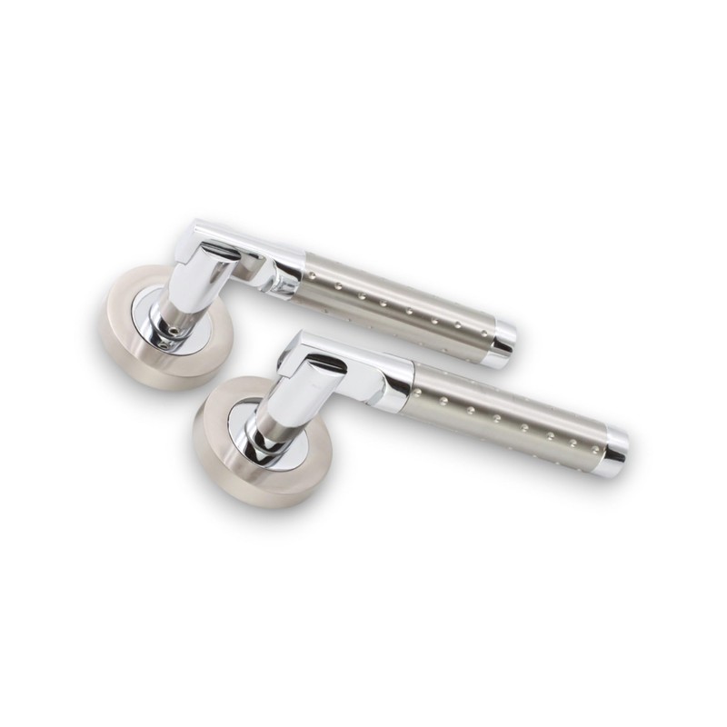 Layton Infinity Decor Solid Zamak Lever on Rose Two Tone
