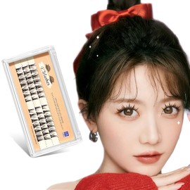 Individual Cluster Type Natural False Eyelashes 12mm D Curl Partial Eyelashes Dense Extension Souten Long Point Fit