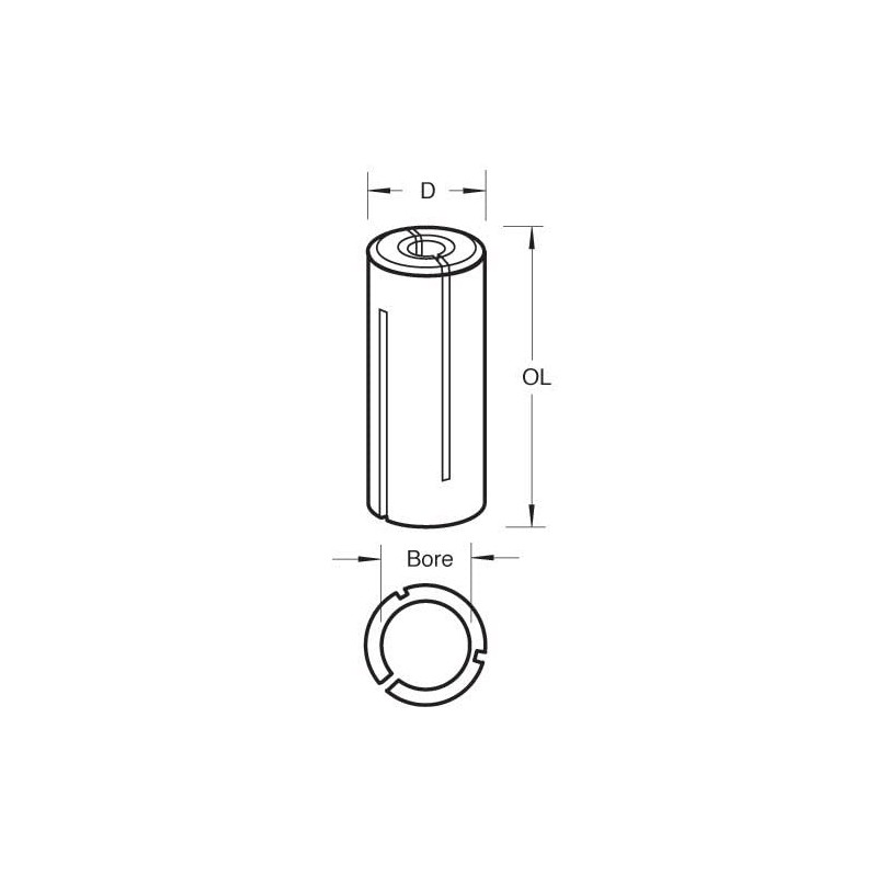 Trend Collet Sleeve, 6mm to 8mm Reduction Sleeve for Smaller