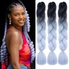 Xtrend 24 Inch 3 Packs Ombre Jumbo Braiding Hair Synthetic