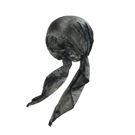 ZLYC Women's Chemo Turban Hat, Pre-Tied Headscarf, Head Wraps, Lightweight Hat, Tie Dye Grey