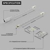 PAUTIX 5mm Connectors(2pcs Each),Gapless,L-Shaped,Dual End Strip,Strip to DC Plug Solderless