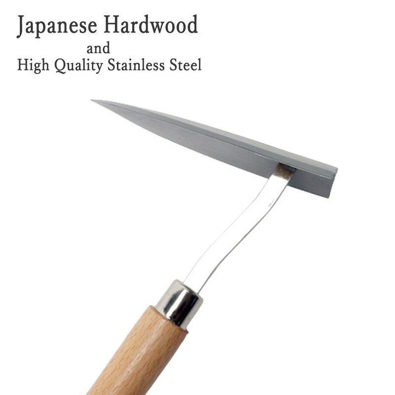 Tomerry Japanese Garden Landscaping Triangle Hoe with Stainless Steel Blade
