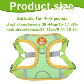 OUDQFCJ Dog Chest Carrier with Lead, Anti-Pull Reflective Breathable Chest Dog Lead for Small Dogs, Vest Dog Carrier, Dog Lead, Small