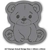 'Cute Teddy Bear' Rubber Stamp - Unmounted Design for Crafting
