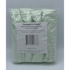 Therapist’s Choice® Waterproof Face Cradle Cover, Re-Usable and Machine Washable, 4pcs per package. (Pastel Green)