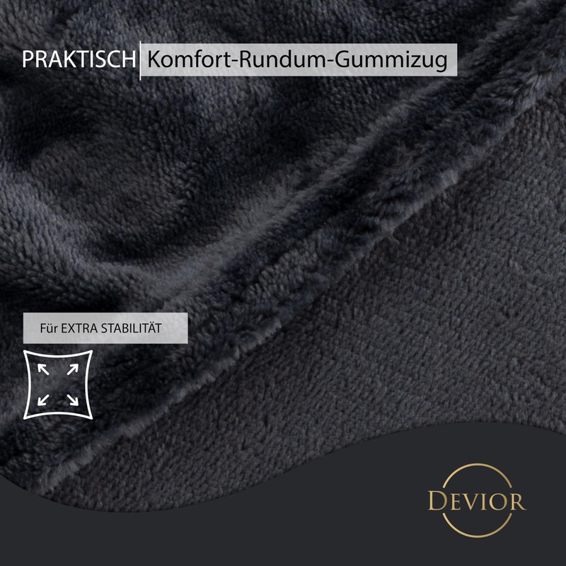 Devior Cashmere Touch Spannbettlaken 90x200-100x200 cm anthrazit | 190 g/m²