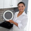 White Round Silicone Collapsible Colander – Silicone Round Kitchen Strainers