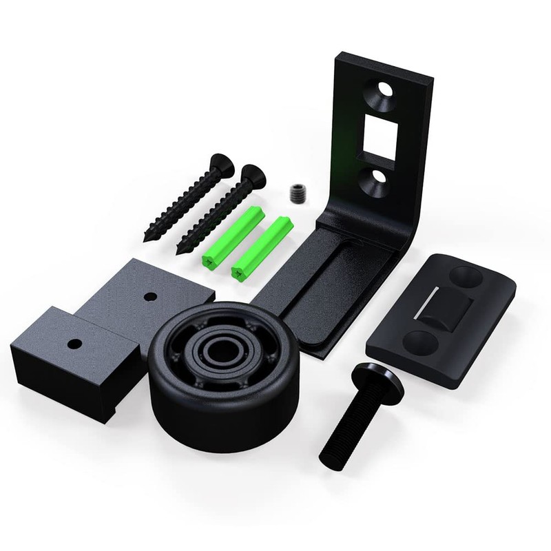 ETIASQSA Sliding Barn Door Adjustable Roller Floor Guide Wall/Door Bottom