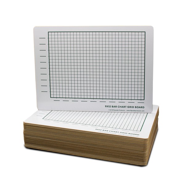 Flipside Products 9" x 12" Two Sided Chart Grid Board,
