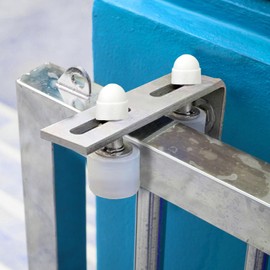 Eadabok 1 5/8'' Gate Roller Guide Adjustable Sliding Gate Nylon Roller with L-Shape Bracket