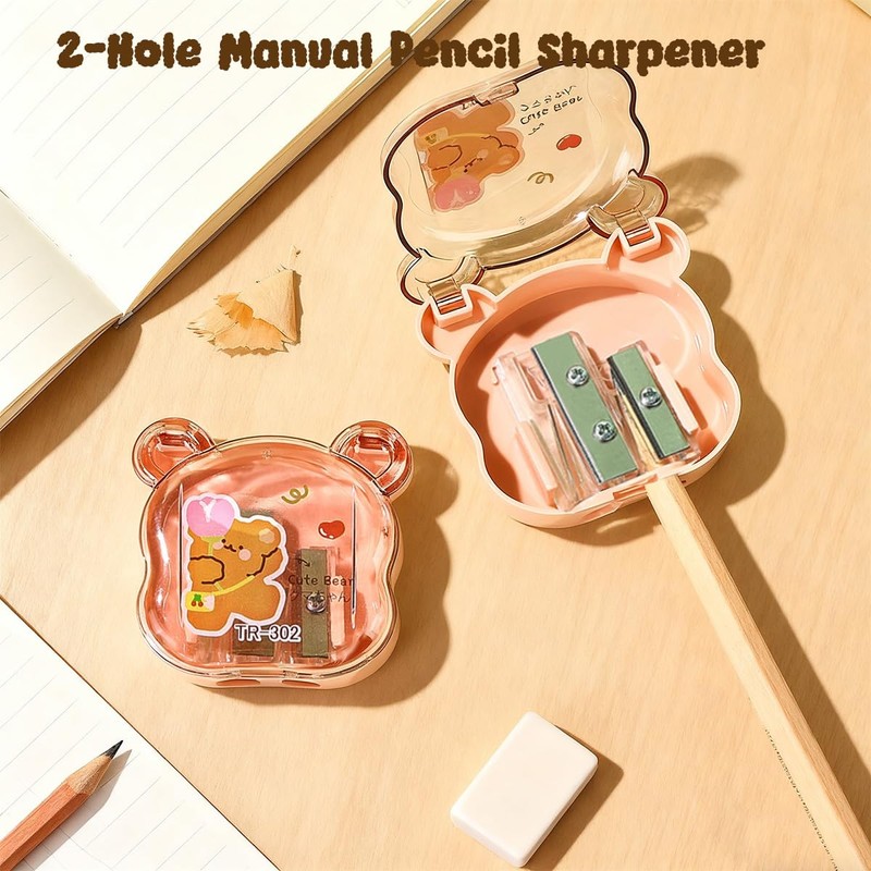 BieFuDan 8 PCS Cute Manual Pencil Sharpeners for No.2/Coloured/Art Pencils