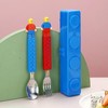 Bright Colourful Snack & Stack Fork & Spoon Cutlery Set