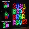 Cool Kids Read Books Neon Sign for Wall Decor Reading